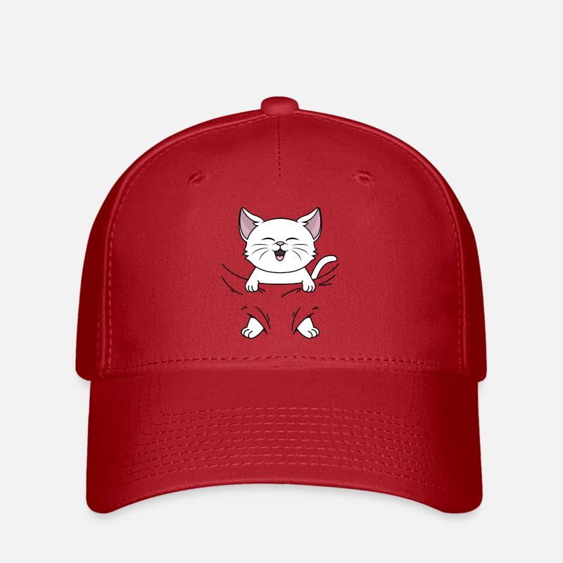 Chats, bébé chat, chaton, bébé chaton, bébé chat - Casquette Flexfit - rouge