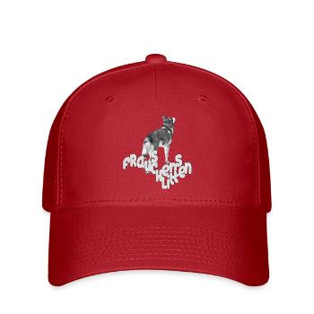 Traîneau de maîtresse à motif chien - Casquette Flexfit - rouge - Devant