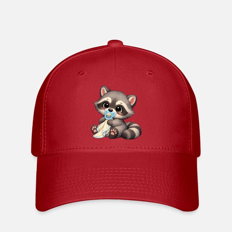 Baby Oskar mit Schnuller - Flexfit Cap - Rot