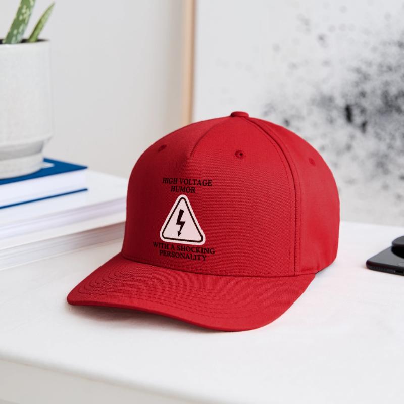 Lightning Warning Triangular Sign Flexfit Cap