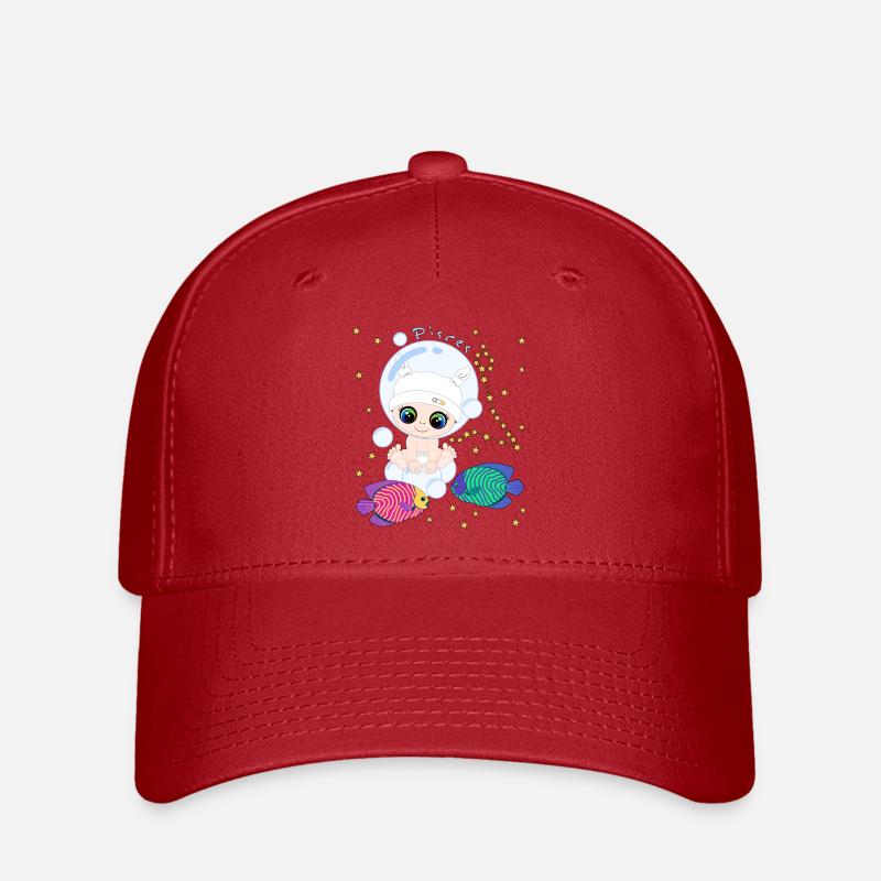sternzeichen_pisces - Flexfit Cap - red
