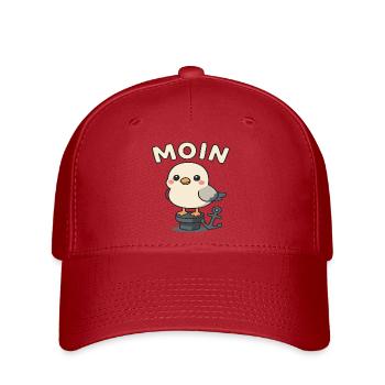 Moin - Design de mouette - Casquette Flexfit - rouge - Devant