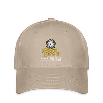 Neutre chaotique D20 - Casquette Flexfit - kaki - Devant
