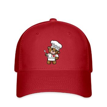 Chef Chef with Heart Cartoon Hobby Chef Culinary Art - Flexfit Cap - red - Front
