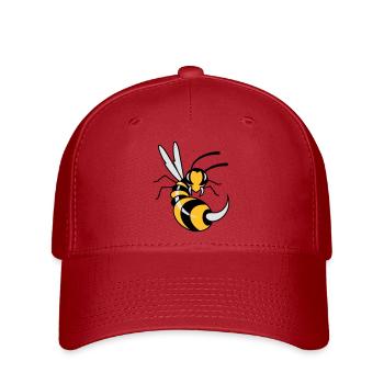 Wespe mit riesigen Stachel - Flexfit Cap - Rot - Vorne