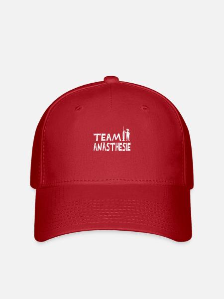 Team Anästhesie - Flexfit Cap - Rot