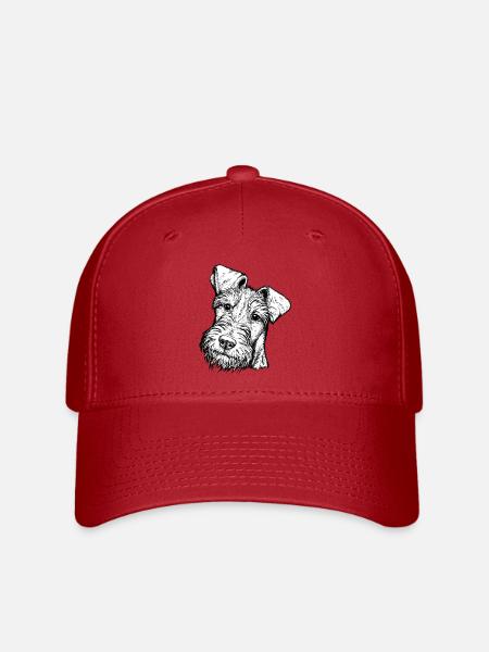 Irish Terrier Portrait frontal - Flexfit Cap - Rot