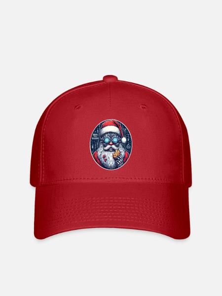 Weihnachtsmann Cyberpunk - Flexfit Cap - Rot