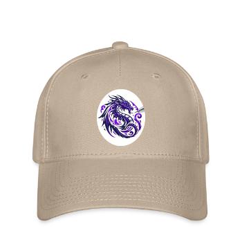 Tribal Dragon Purple - Flexfit Cap - khaki - Front