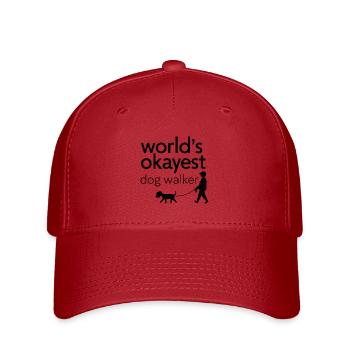 LE PROMENEUR DE CHIENS LE PLUS ACCEPTABLE AU MONDE - Casquette Flexfit - rouge - Devant