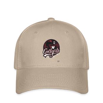 Casque de baseball pour filles gothiques - Casquette Flexfit - kaki - Devant
