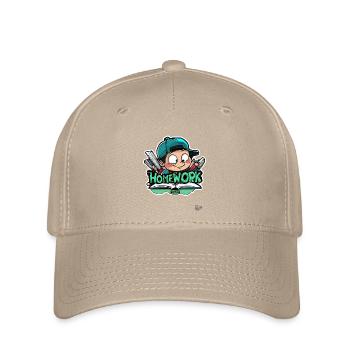 Schuljunge - Hausaufgaben sind doof - Flexfit Cap - Khaki - Vorne