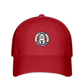Der schlechte Laune Miesepeter: Ich hasse alle - Flexfit Cap - Rot - Vorne
