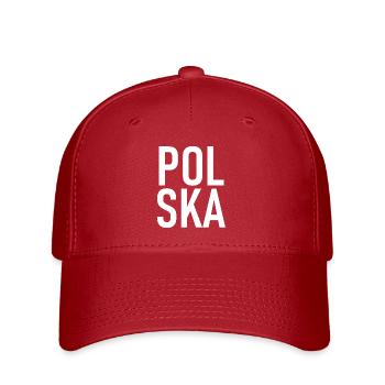 Polska Lettering - Polen - Poland - Flexfit Cap - red - Front