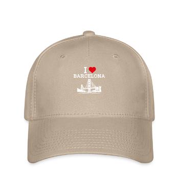 I Love Barcelona Cool Heart Flag Golden Gate Lover - Flexfit Cap - khaki - Front