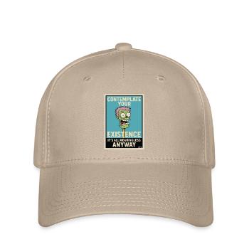 Contemplative Zombie Humour Poster - Flexfit Cap - khaki - Front