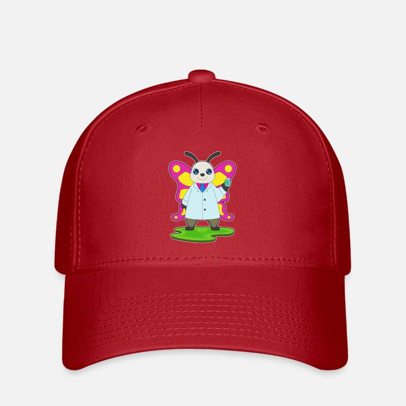 Butterfly Doctor Medicine - Flexfit Cap - red
