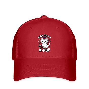 K-Pop Drôle Musique coréenne - Casquette Flexfit - rouge - Devant