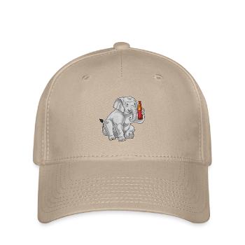 Elephant Bottle of Beer - Flexfit Cap - khaki - Front