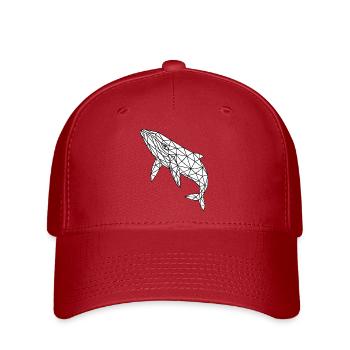 Geometrischer Polygonwal - Flexfit Cap - Rot - Vorne