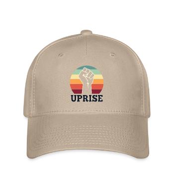 RISE Motif with Fist Strength Statement - Flexfit Cap - khaki - Front