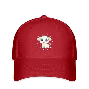 Pastel Star Pup - Flexfit Cap - red - Front