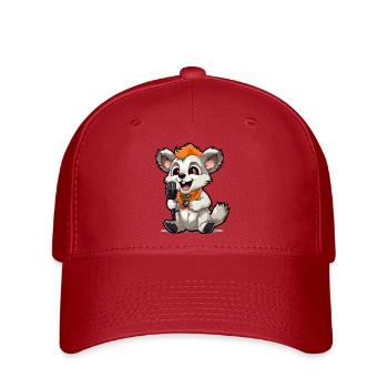 Songanimal avec micro - Casquette Flexfit - rouge - Devant