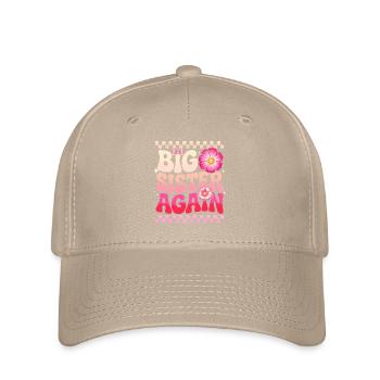Cadeau de grande sœur Annonce de la grande sœur à nouveau : grossesse - Casquette Flexfit - kaki - Devant