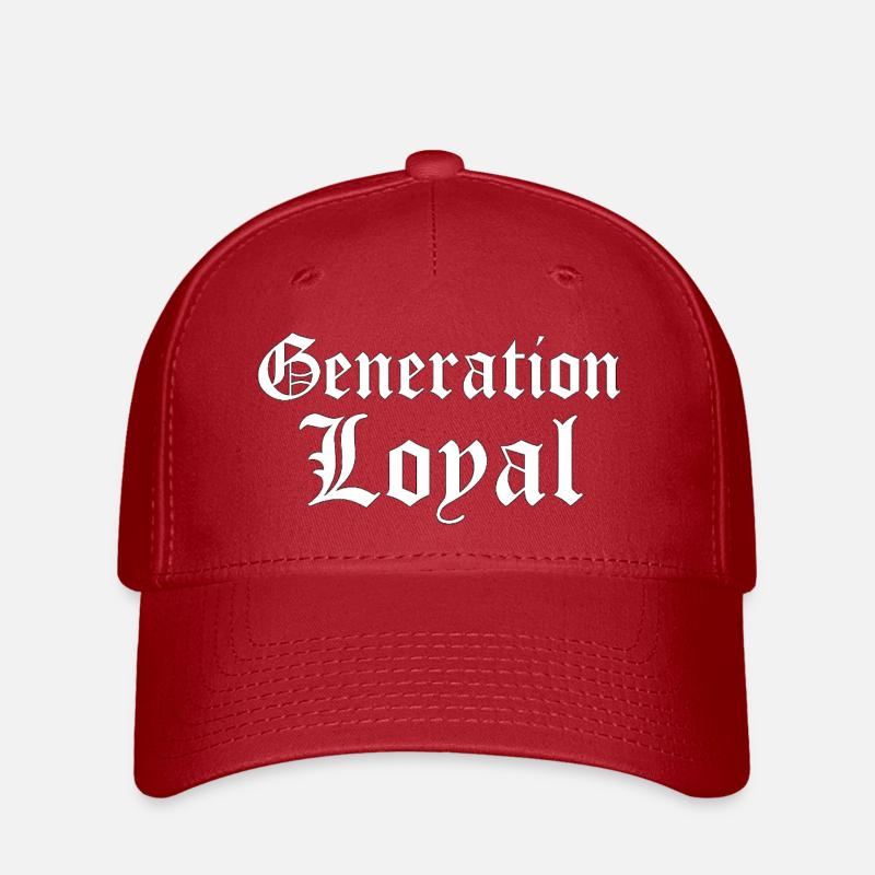 Generation Loyal Gothic Typography Design - Flexfit Cap - Rot