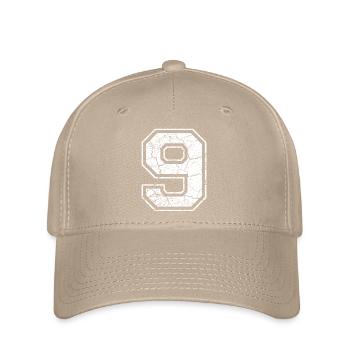 9_nine_neun_white_weiss (uk) - Flexfit Cap - khaki - Front