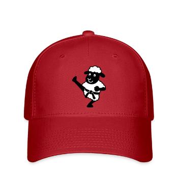Karate Sheep - Flexfit Cap - red - Front