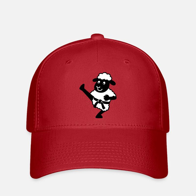 Karate Sheep - Flexfit Cap - red