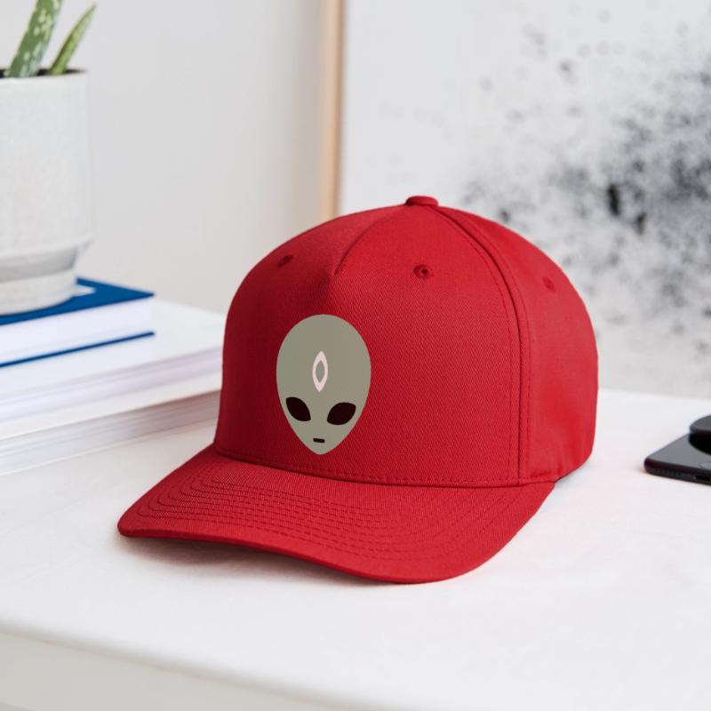 Alien Head Third Eye (drei Farben) Flexfit Cap
