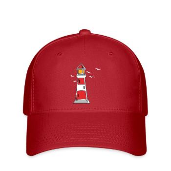 Lighthouse Lake Coast North Sea Signal Nautical - Flexfit Cap - red - Front