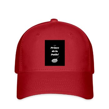 le prince de la poele - Casquette Flexfit - rouge - Devant