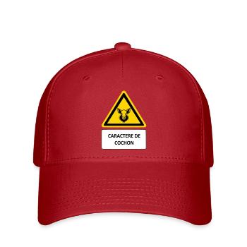 Schwein-Charakter - Flexfit Cap - Rot - Vorne
