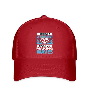 Plan de retraite : faire sensation - Casquette Flexfit - rouge - Devant