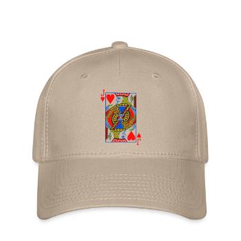 Spielkarte Bube - Flexfit Cap - Khaki - Vorne