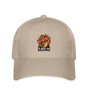 Flamme an - Feuerdrache - Flexfit Cap - Khaki - Vorne