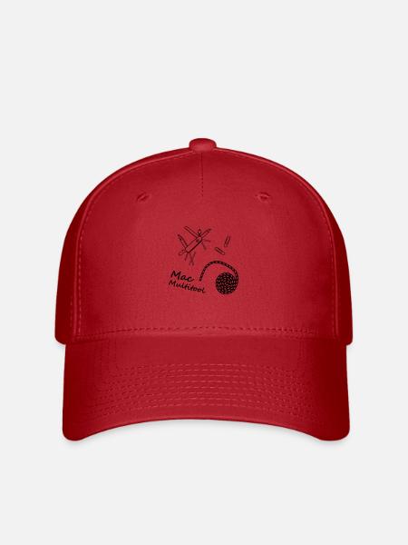 Multitool penknife paperclip Funny - Flexfit Cap - red