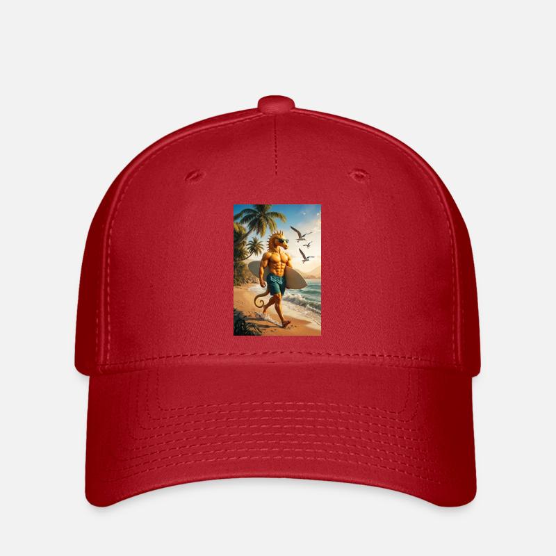 Surfeur Humanoïde Hippocampe - Casquette Flexfit - rouge