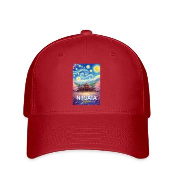Niigata, Japon - Casquette Flexfit - rouge - Devant