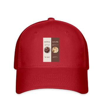 Affiche Cold Brew vs Café Glacé - Casquette Flexfit - rouge - Devant