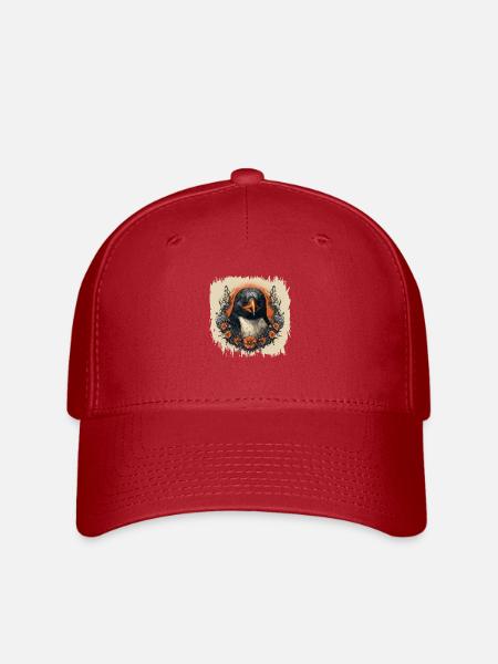 dancing penguin present statement cool - Flexfit Cap - Rot