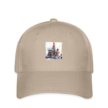 La Place Rouge, cœur de Moscou et symbole - Casquette Flexfit - kaki - Devant