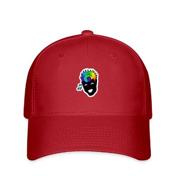 Laughing mao : Sticky Queer Pride - Flexfit Cap - Rot - Vorne