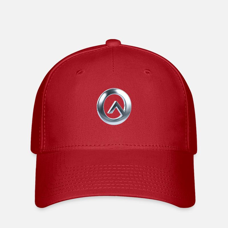 Chrome métallisé Un look, une élégance simple - Casquette Flexfit - rouge