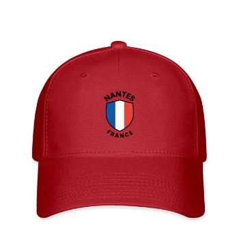 Nantes-Frankreich-Schildmotiv - Flexfit Cap - Rot - Vorne
