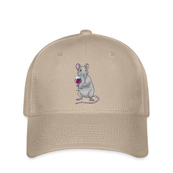 Maus Rotwein - Flexfit Cap - Khaki - Vorne