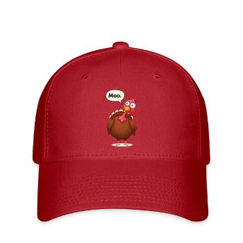 Moo Dessin animé Turquie - Casquette Flexfit - rouge - Devant